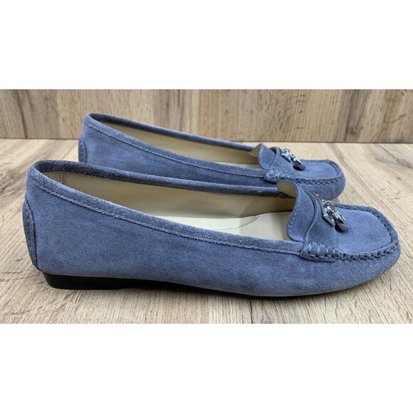Michael Michael Kors Winsor Loafers Women\'s 7.5 M Gray Leather Slip On Shoes main image 13